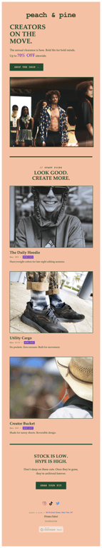 Peach and green sale newsletter
