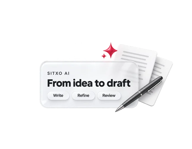 SITXO AI writing illustration