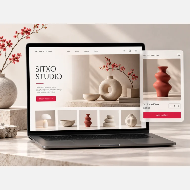 SITXO Studio storefront illustration