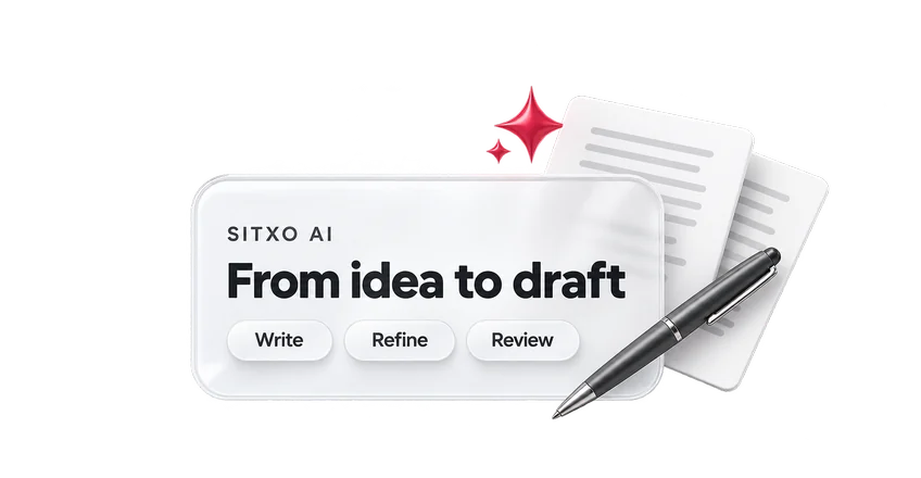 SITXO AI writing illustration