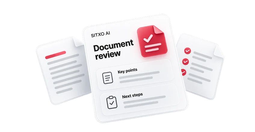 SITXO AI document review illustration